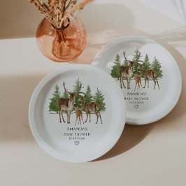 Baby Het is koud buiten herten Baby shower Papieren Bordje