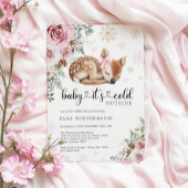 Baby Het is koud Buiten Herten Roze Goud Baby show Kaart