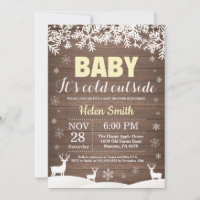 Baby het is koud buiten Herten Winter Baby Shower
