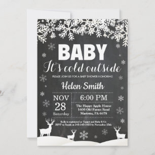 Baby het is koud buiten Herten Winter Baby Shower Kaart