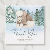 Baby Het is koud buiten het Baby shower Bedankjes Labels (Voorkant)