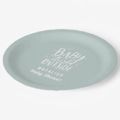 Baby het is koud buiten het baby shower feest  papieren bordje (Gekanteld)