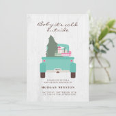 Baby Het is koud buiten het Baby shower Kaart (Staand voorkant)