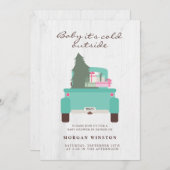 Baby Het is koud buiten het Baby shower Kaart (Voorkant / Achterkant)