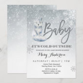 Baby Het is koud buiten het baby shower Kaart (Voorkant / Achterkant)