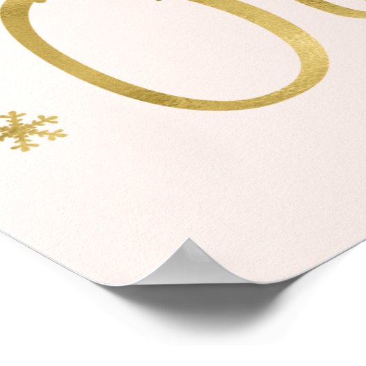 Baby het is koud buiten het baby shower teken poster (Hoek)