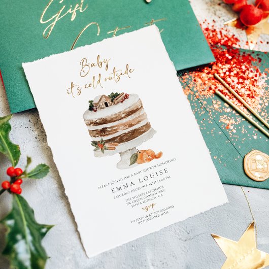 Baby Het is koud buiten het Baby shower van de ker Kaart