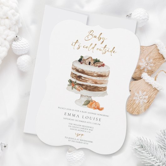 Baby Het is koud buiten het Baby shower van de ker Kaart