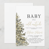 Baby het is koud buiten het Baby shower van de ker Kaart (Voorkant / Achterkant)