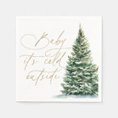 Baby Het is koud buiten het Baby shower van de ker Servet (Voorkant)