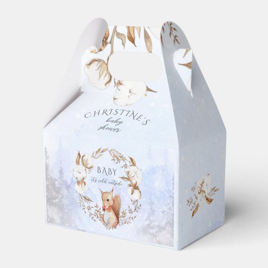 Baby Het is koud buiten het Baby shower van de win Bedankdoosjes (Achterkant)