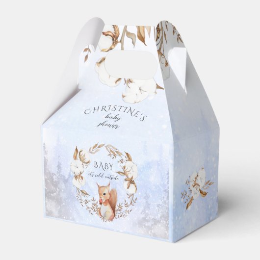 Baby Het is koud buiten het Baby shower van de win Bedankdoosjes (Voorkant Zijde)