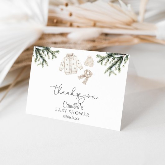 Baby Het is koud buiten het Baby shower van de win Bedankkaart