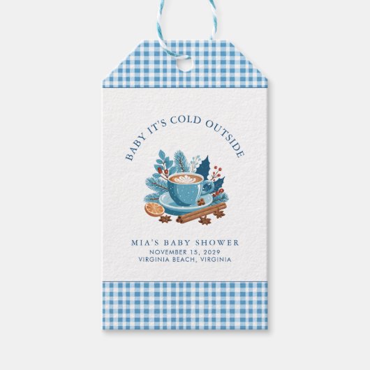 Baby Het is koud buiten het Baby shower van de win Cadeaulabel (Voorkant)