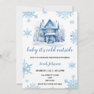 Baby het is koud buiten het baby shower van de win kaart