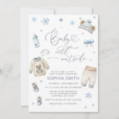 Baby het is koud buiten het Baby shower van de win Kaart (Voorkant)