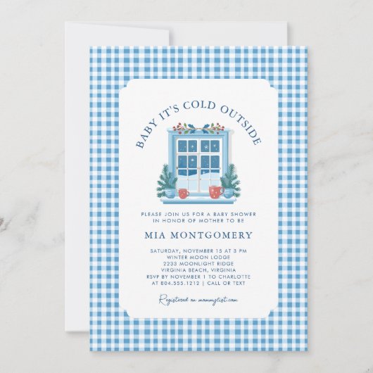 Baby Het is koud buiten het Baby shower van de win Kaart (Voorkant)