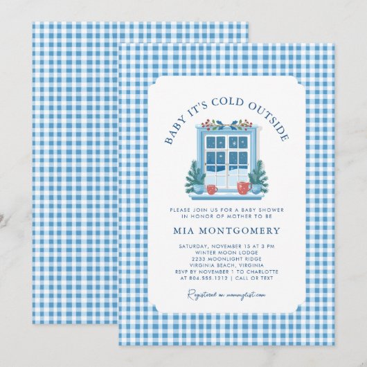 Baby Het is koud buiten het Baby shower van de win Kaart (Voorkant / Achterkant)