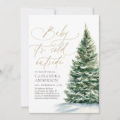 Baby Het is koud buiten het Baby shower van de win Kaart (Voorkant)