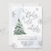 Baby Het is koud buiten het Baby shower van de Win Kaart (Voorkant)