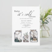 Baby het is koud buiten het baby shower van de win kaart (Staand voorkant)