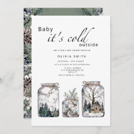 Baby het is koud buiten het baby shower van de win kaart