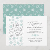 Baby Het is koud buiten het Baby shower van de win Kaart (Voorkant / Achterkant)
