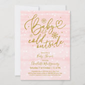 Baby Het is koud buiten het Baby shower van de win Kaart (Voorkant)