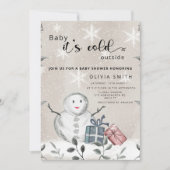 Baby het is koud buiten het baby shower van de win kaart (Voorkant)