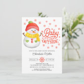 Baby Het is koud buiten het Baby shower van de win Kaart (Staand voorkant)