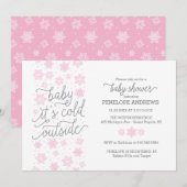Baby Het is koud buiten het Baby shower van de Win Kaart (Voorkant / Achterkant)
