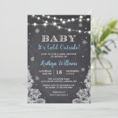 Baby Het is koud buiten het Baby shower van de Win Kaart (Staand voorkant)