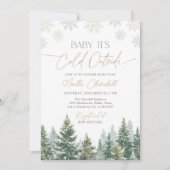 Baby Het is koud buiten het Baby shower van de win Kaart (Voorkant)