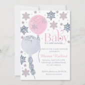 Baby Het is koud buiten het Baby shower van de Win Kaart (Voorkant)