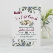 Baby Het is koud buiten het Baby shower van de win Kaart (Staand voorkant)