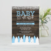 Baby Het is koud buiten het Baby shower van de Win Kaart (Staand voorkant)