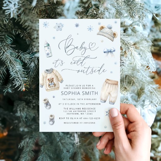 Baby het is koud buiten het Baby shower van de win Kaart
