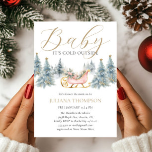 Baby Het is koud buiten het Baby shower van de Win Kaart