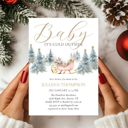 Baby Het is koud buiten het Baby shower van de Win Kaart