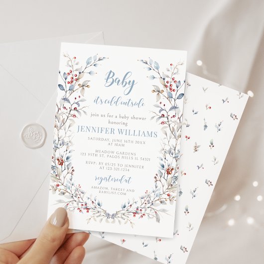 Baby het is koud buiten het baby shower van de win kaart