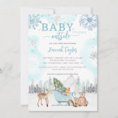 Baby Het is koud buiten het Baby shower van de Win Kaart (Voorkant)