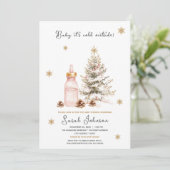 Baby het is koud buiten het Baby shower van de win Kaart (Staand voorkant)