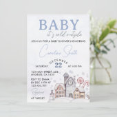 Baby Het is koud buiten het Baby shower van de win Kaart (Staand voorkant)