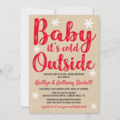 Baby Het is koud buiten het Baby shower van de win Kaart (Voorkant)