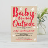 Baby Het is koud buiten het Baby shower van de win Kaart (Staand voorkant)