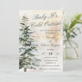 Baby Het is koud buiten het Baby shower van de win Kaart (Staand voorkant)