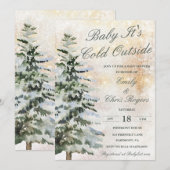 Baby Het is koud buiten het Baby shower van de win Kaart (Voorkant / Achterkant)