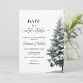 Baby Het is koud buiten het Baby shower van de win Kaart (Staand voorkant)