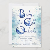 Baby Het is koud buiten het Baby shower van de win Kaart (Voorkant)