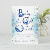 Baby Het is koud buiten het Baby shower van de win Kaart (Staand voorkant)